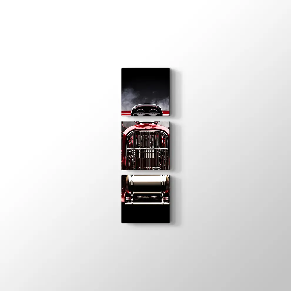 Kırmızı Hud Rod Kanvas Tablo