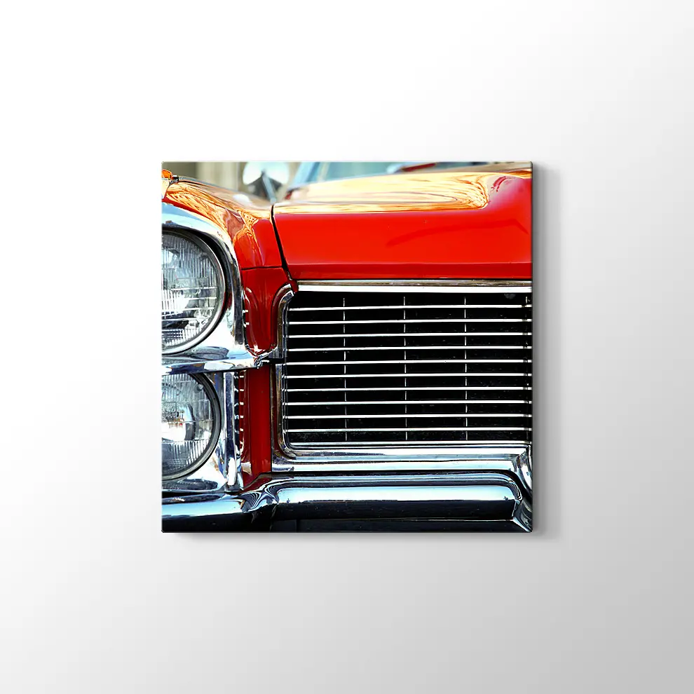 Kırmızı Cadillac Rojo 1965 Kanvas Tablo