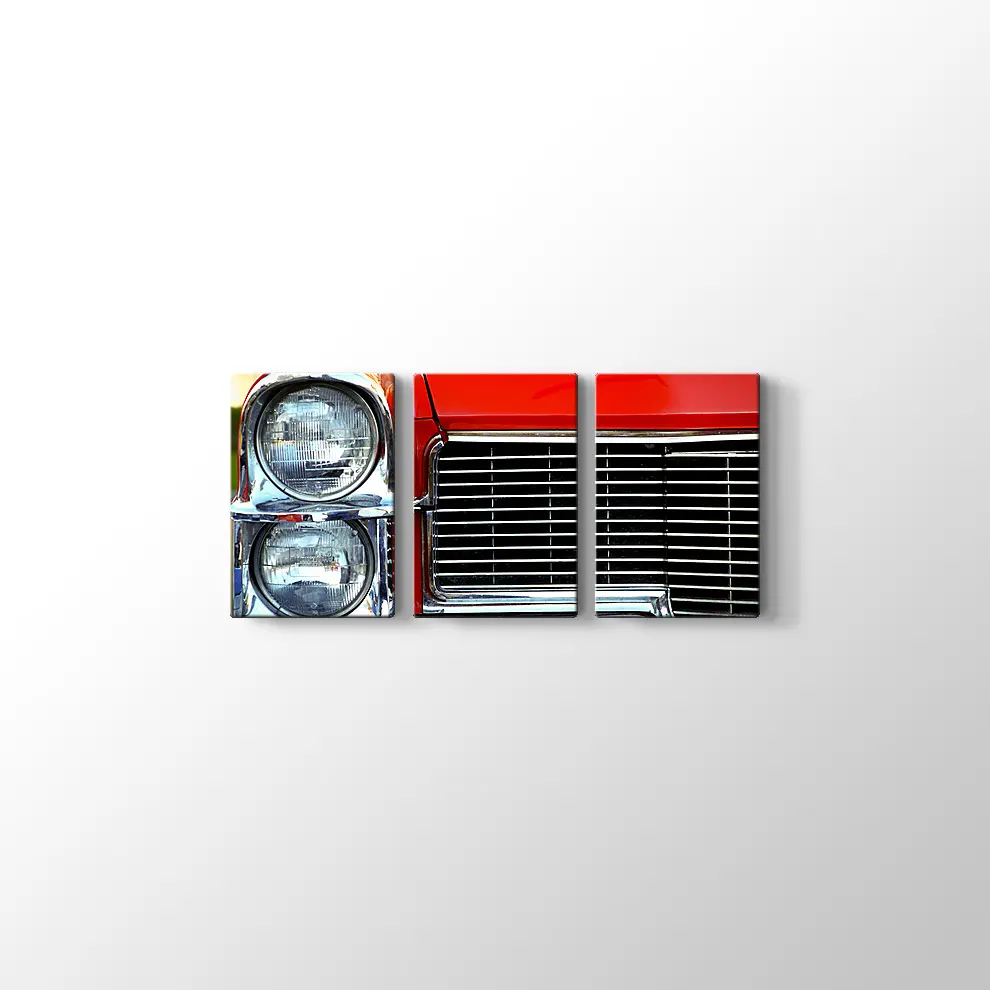 Kırmızı Cadillac Rojo 1965 Kanvas Tablo