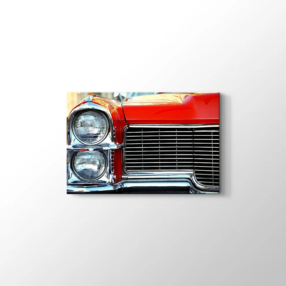 Kırmızı Cadillac Rojo 1965 Kanvas Tablo