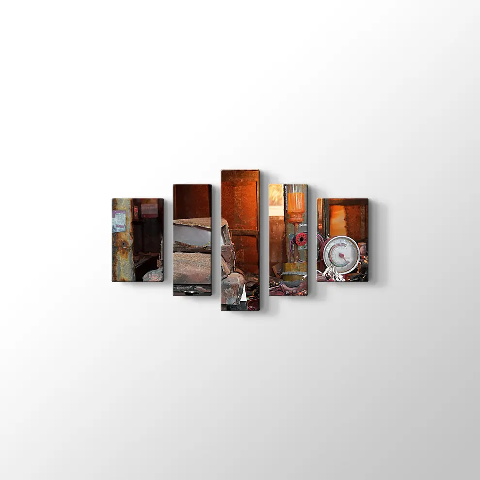 Terk Edilmiş Kamyonet Kanvas Tablo