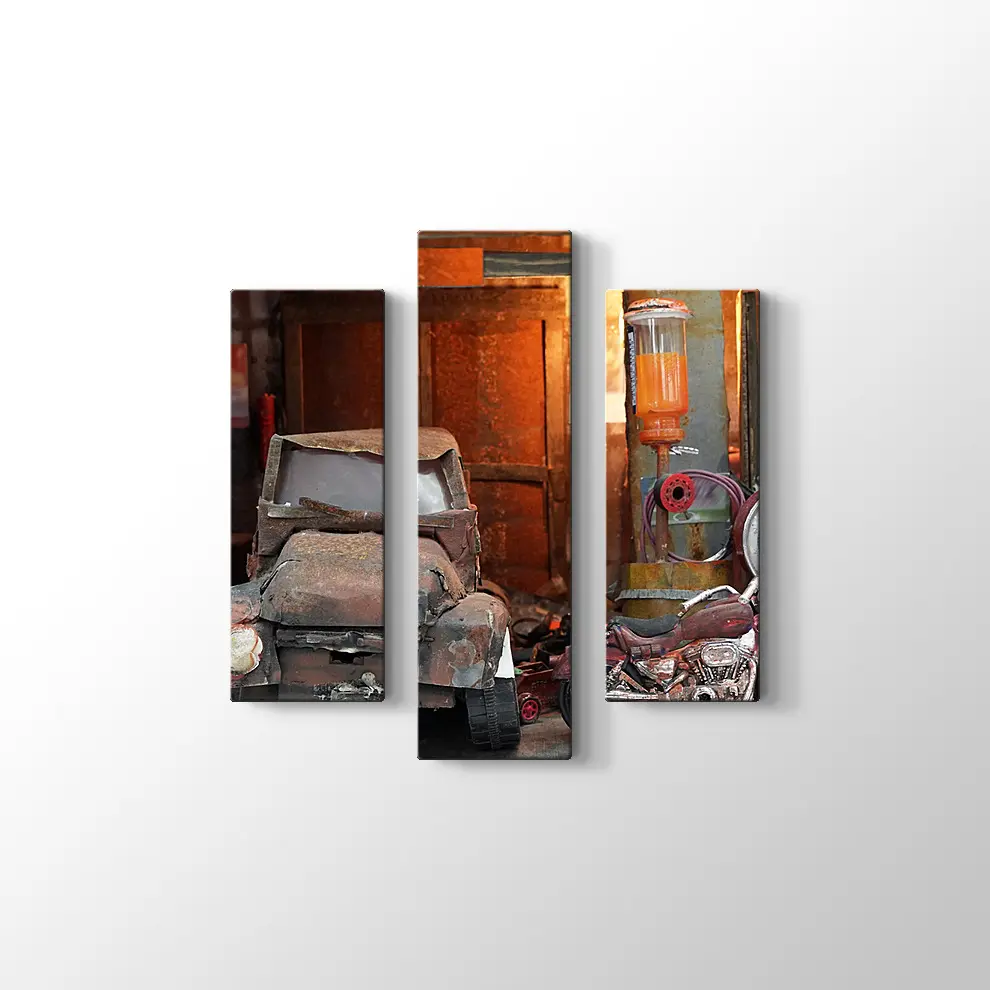 Terk Edilmiş Kamyonet Kanvas Tablo