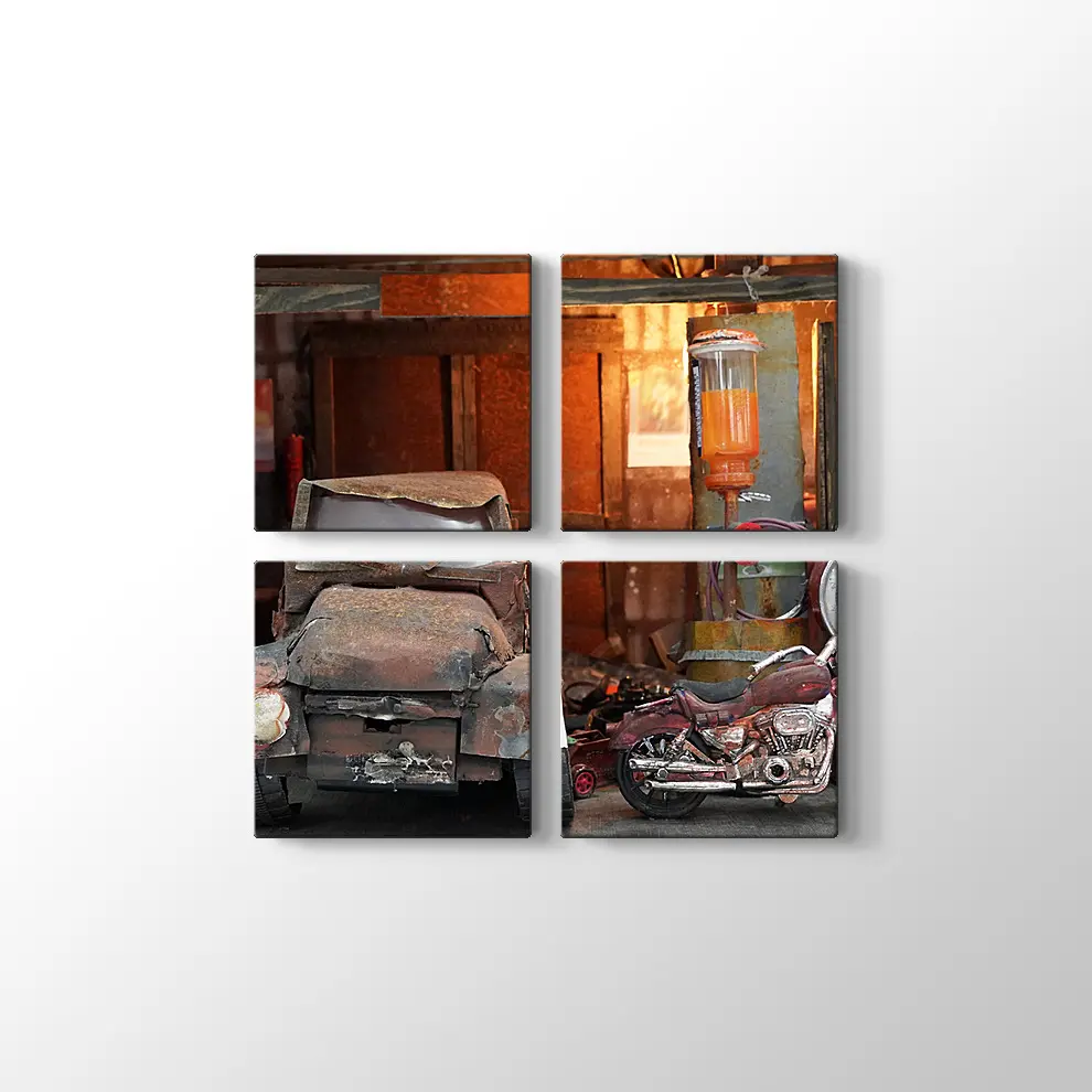 Terk Edilmiş Kamyonet Kanvas Tablo