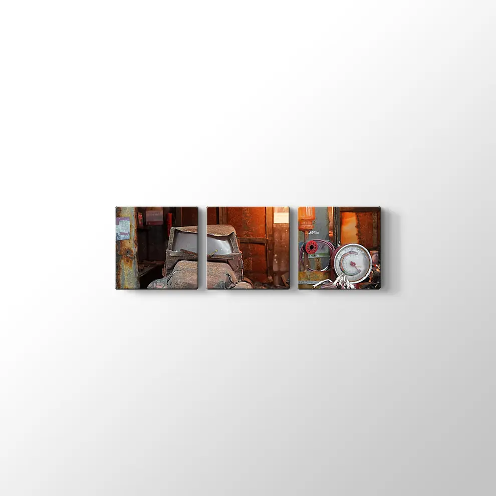 Terk Edilmiş Kamyonet Kanvas Tablo