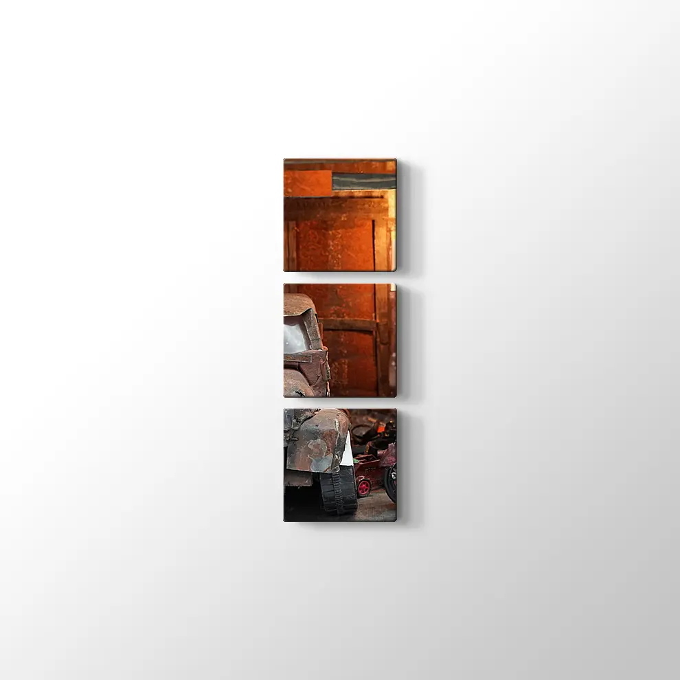 Terk Edilmiş Kamyonet Kanvas Tablo