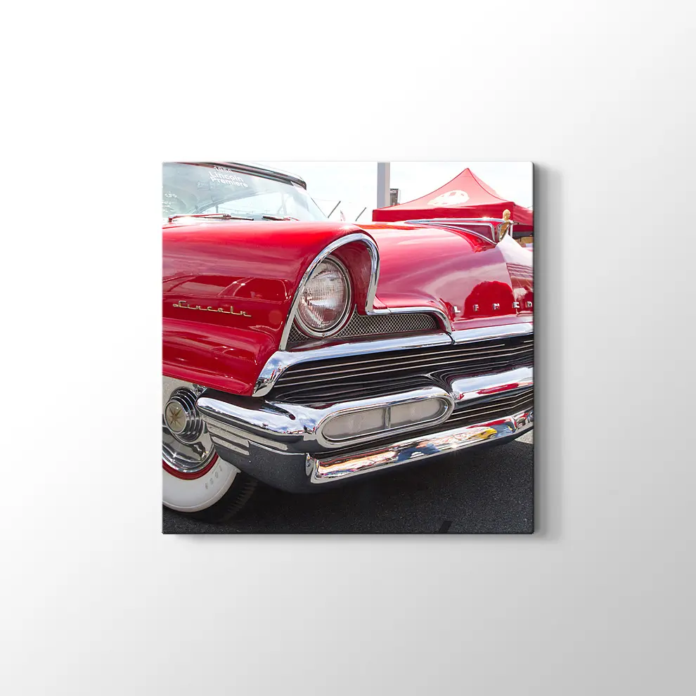 Kırmızı 1956 Lincoln Kanvas Tablo