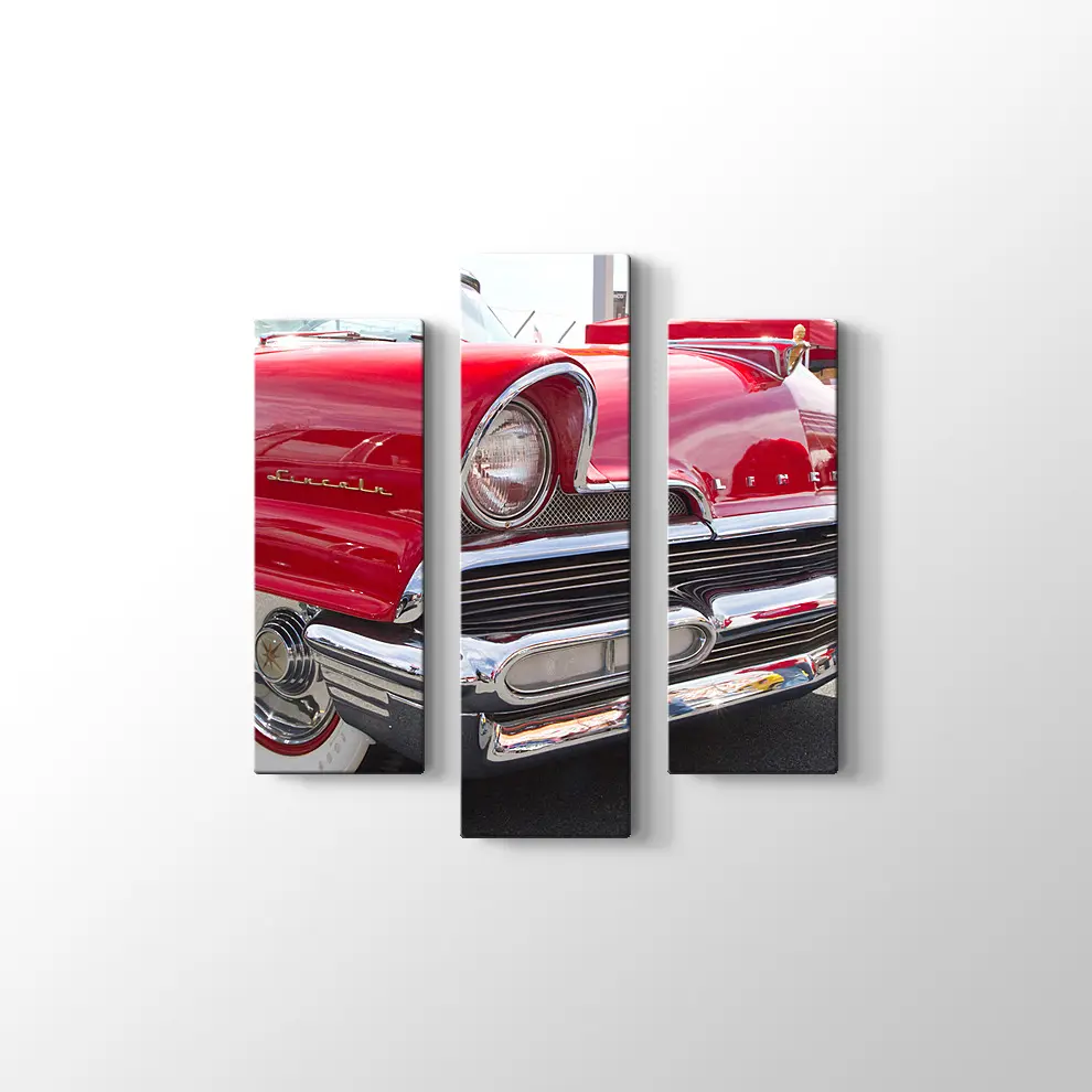 Kırmızı 1956 Lincoln Kanvas Tablo