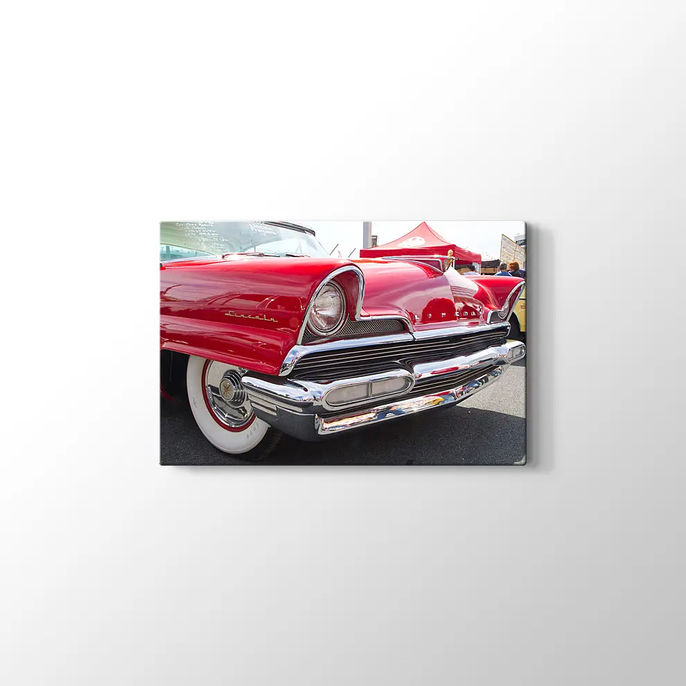 Kırmızı 1956 Lincoln Kanvas Tablo