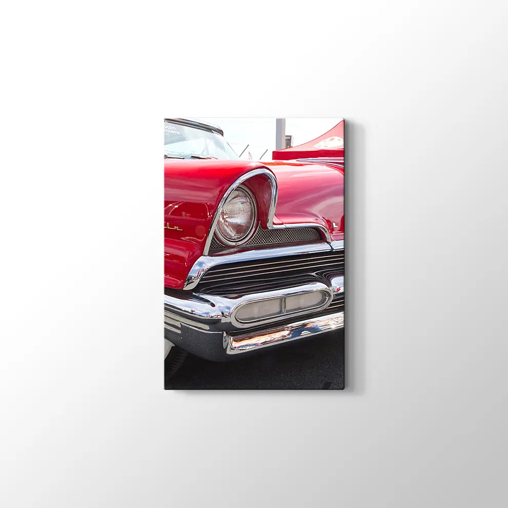 Kırmızı 1956 Lincoln Kanvas Tablo