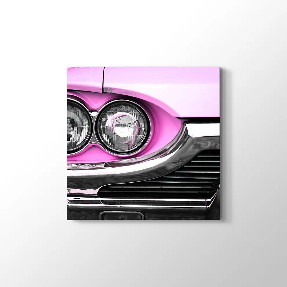 Pembe Ford 1964 Thunderbird Kanvas Tablo