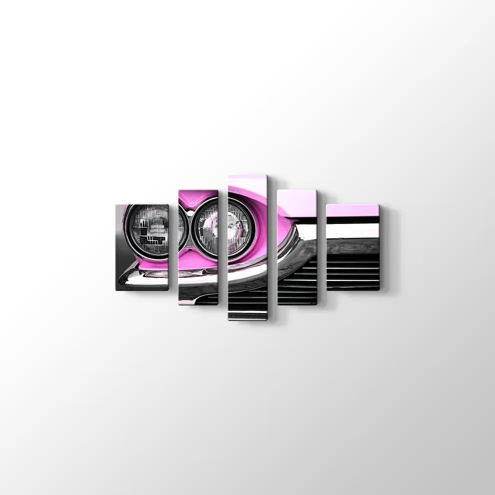 Pembe Ford 1964 Thunderbird Kanvas Tablo