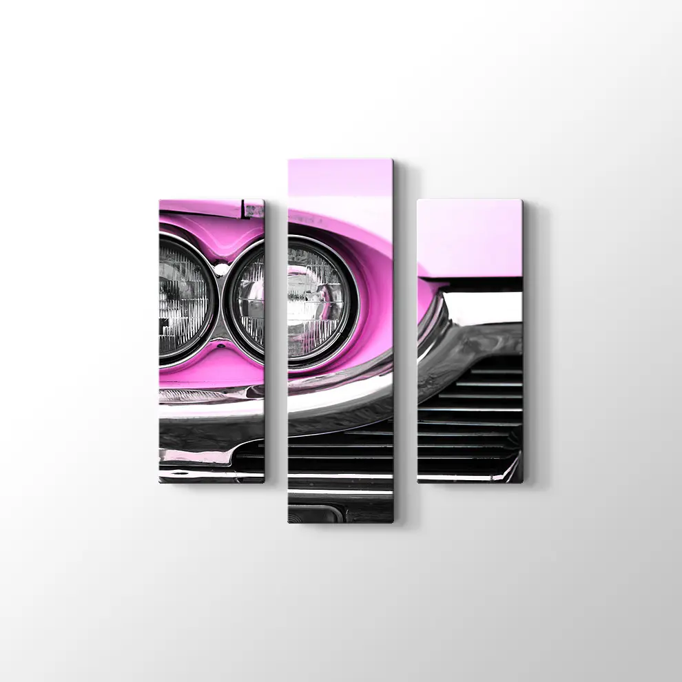 Pembe Ford 1964 Thunderbird Kanvas Tablo