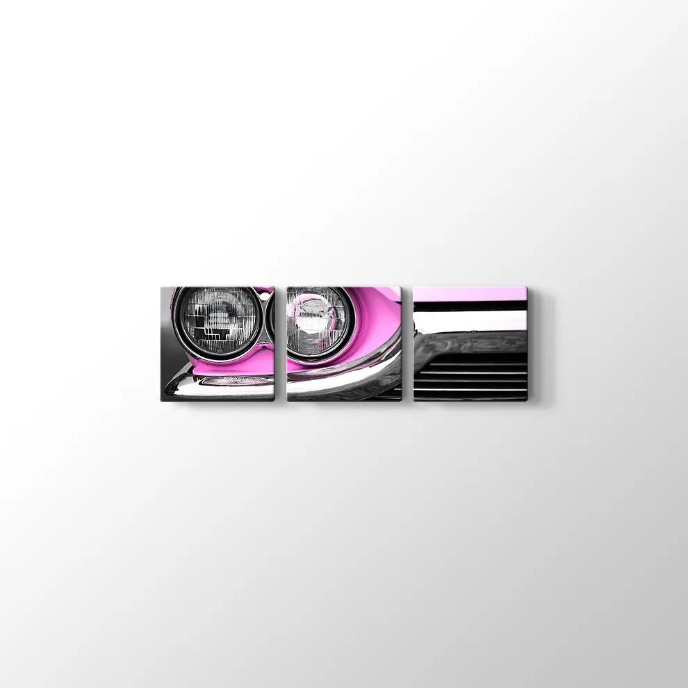 Pembe Ford 1964 Thunderbird Kanvas Tablo