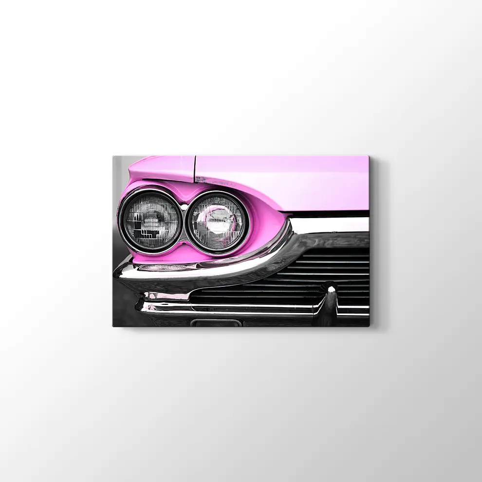 Pembe Ford 1964 Thunderbird Kanvas Tablo