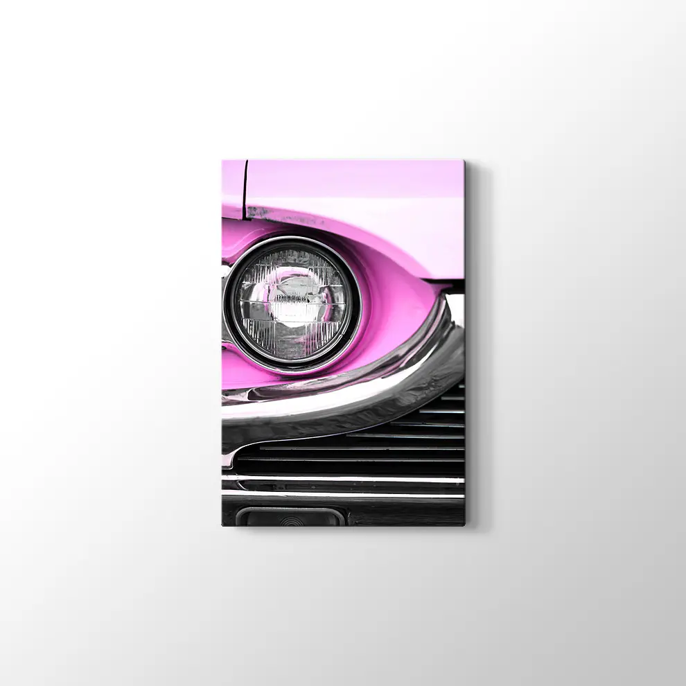 Pembe Ford 1964 Thunderbird Kanvas Tablo