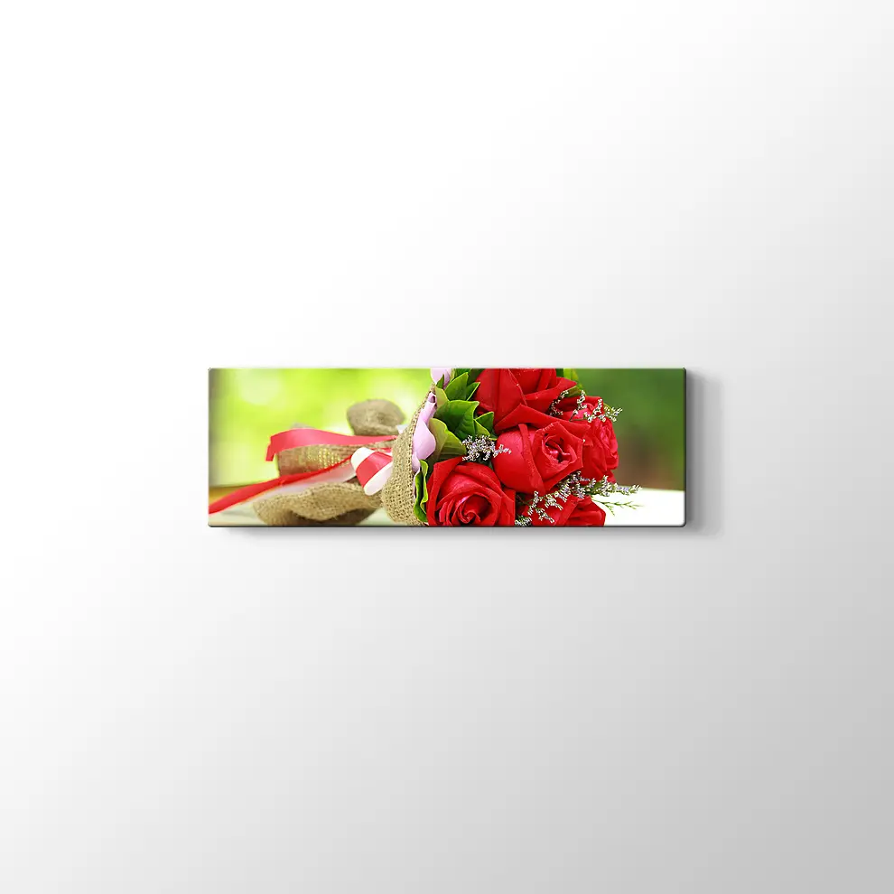Bir Demet Kırmızı Gül Kanvas Tablo