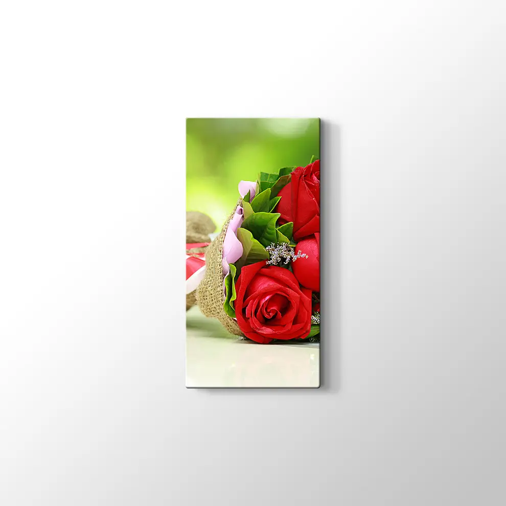 Bir Demet Kırmızı Gül Kanvas Tablo