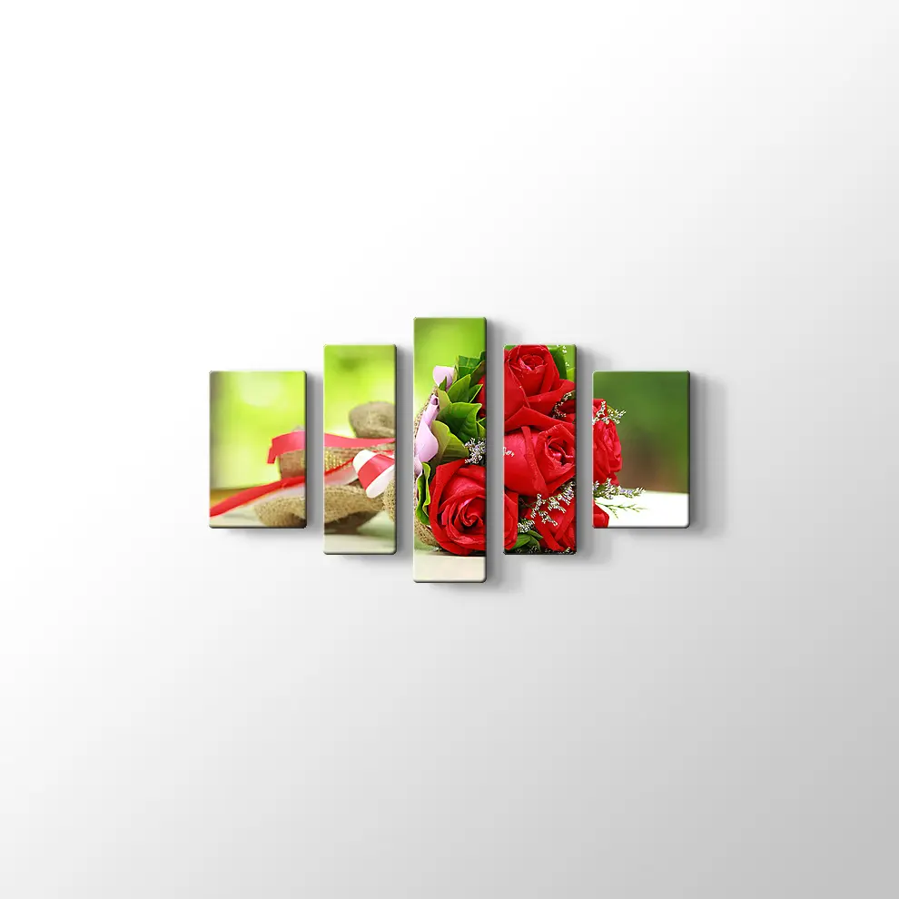 Bir Demet Kırmızı Gül Kanvas Tablo