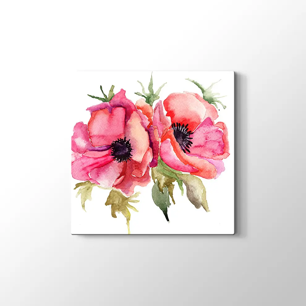 İki Gül Kanvas Tablo