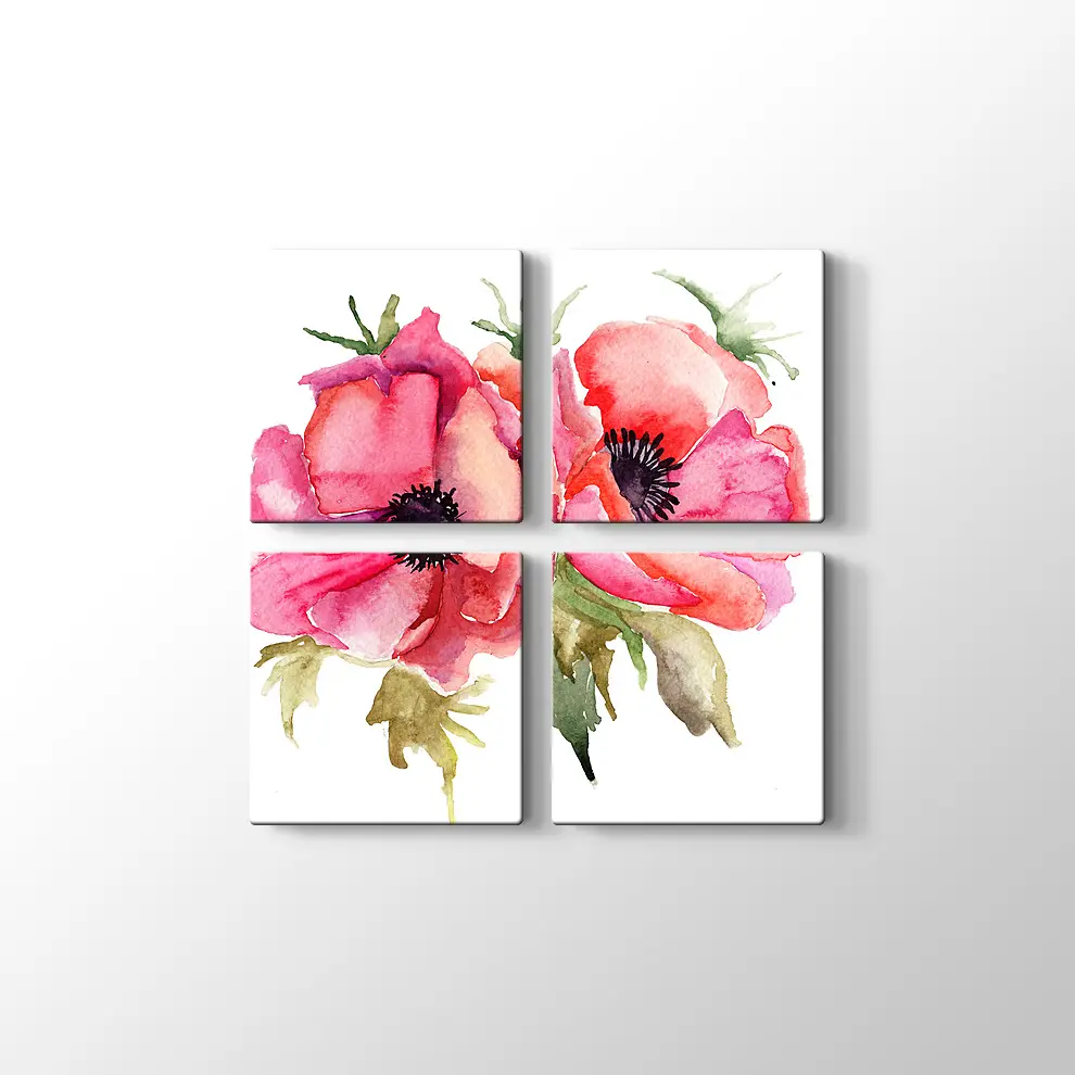 İki Gül Kanvas Tablo