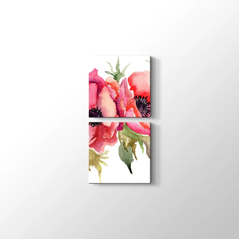 İki Gül Kanvas Tablo