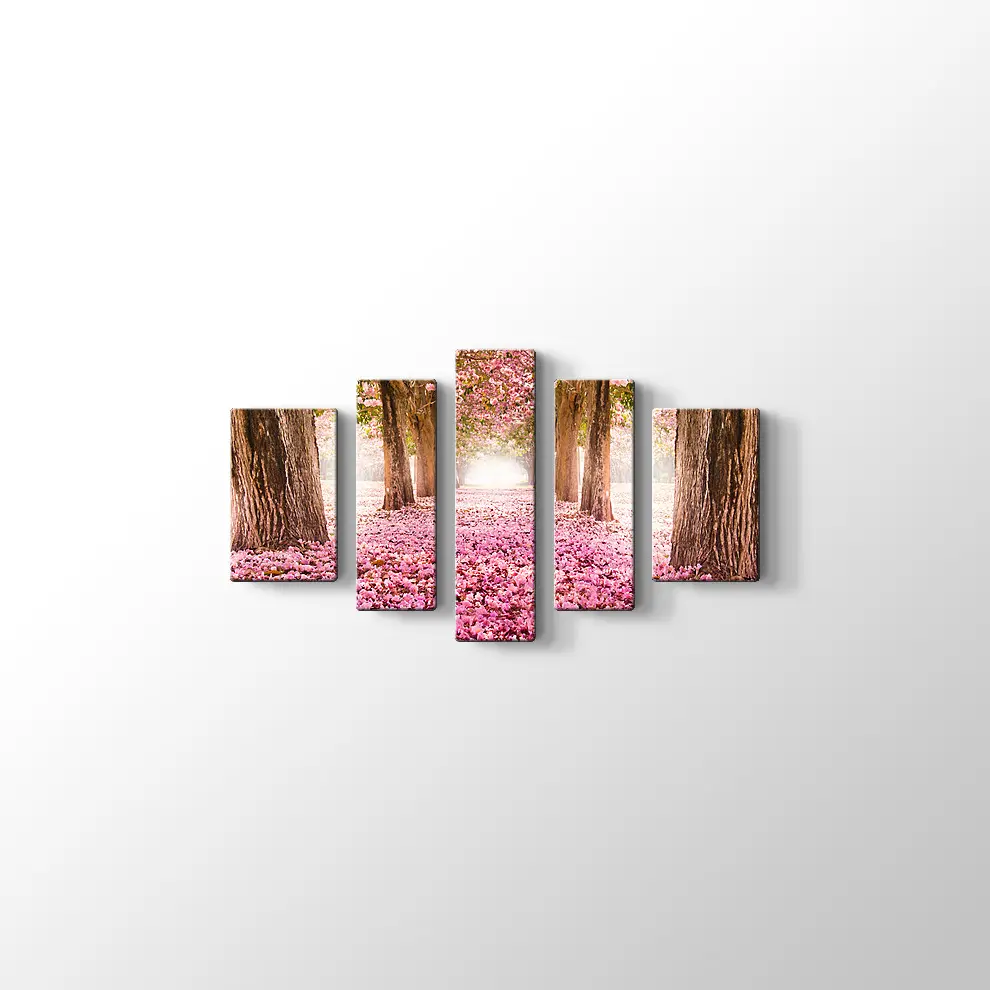 Kirazçiçeği Orman Yolu Kanvas Tablo