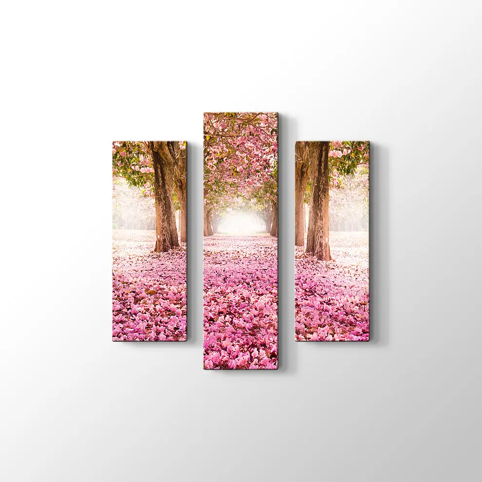 Kirazçiçeği Orman Yolu Kanvas Tablo