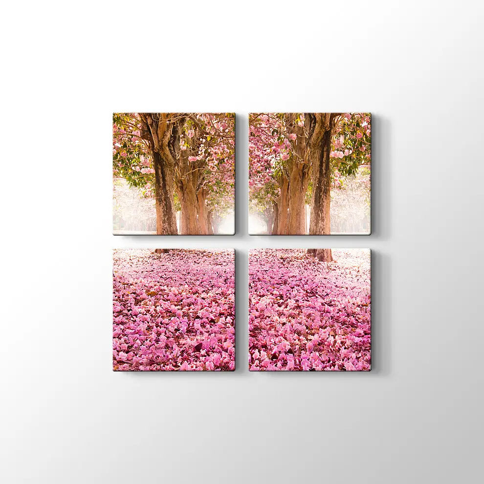 Kirazçiçeği Orman Yolu Kanvas Tablo