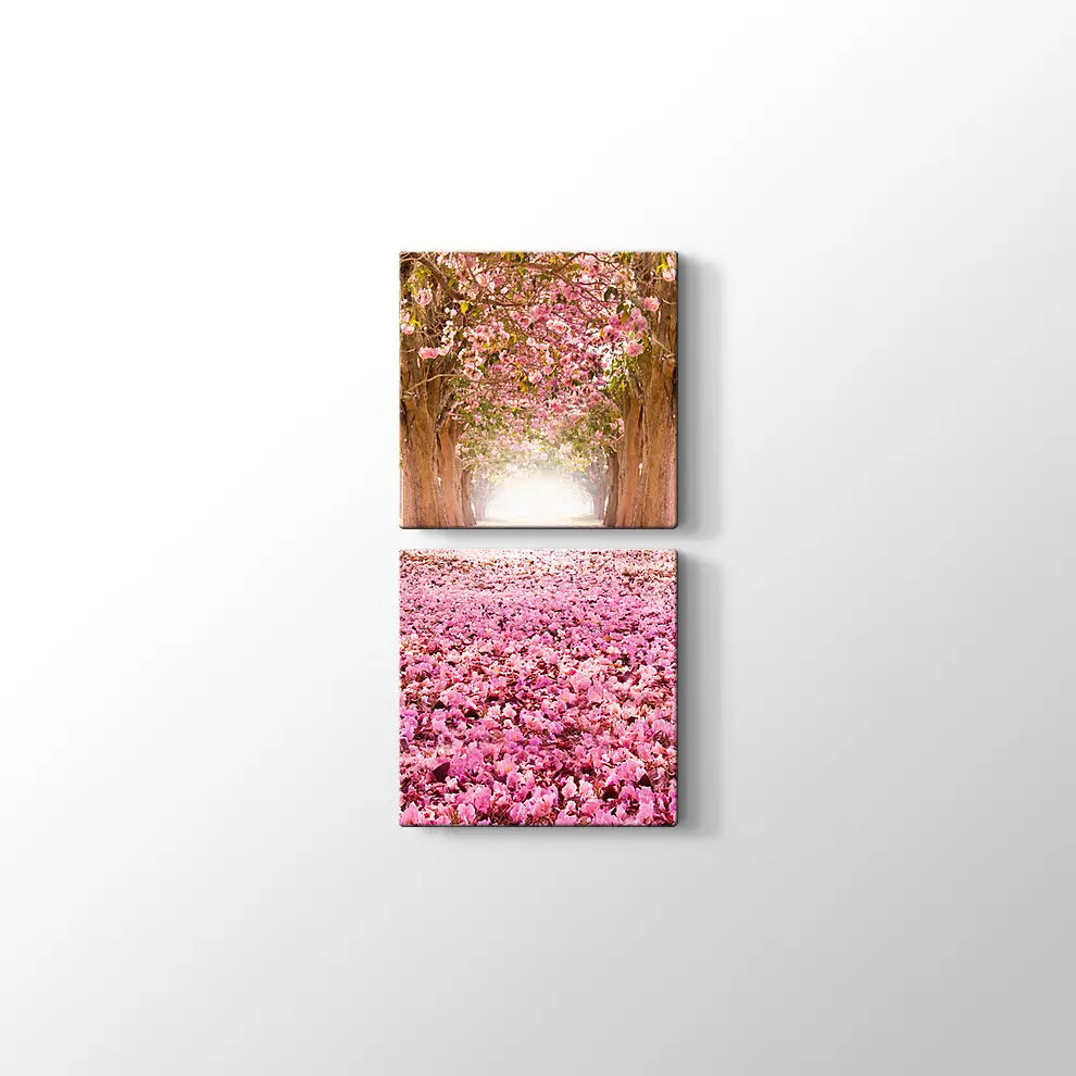 Kirazçiçeği Orman Yolu Kanvas Tablo