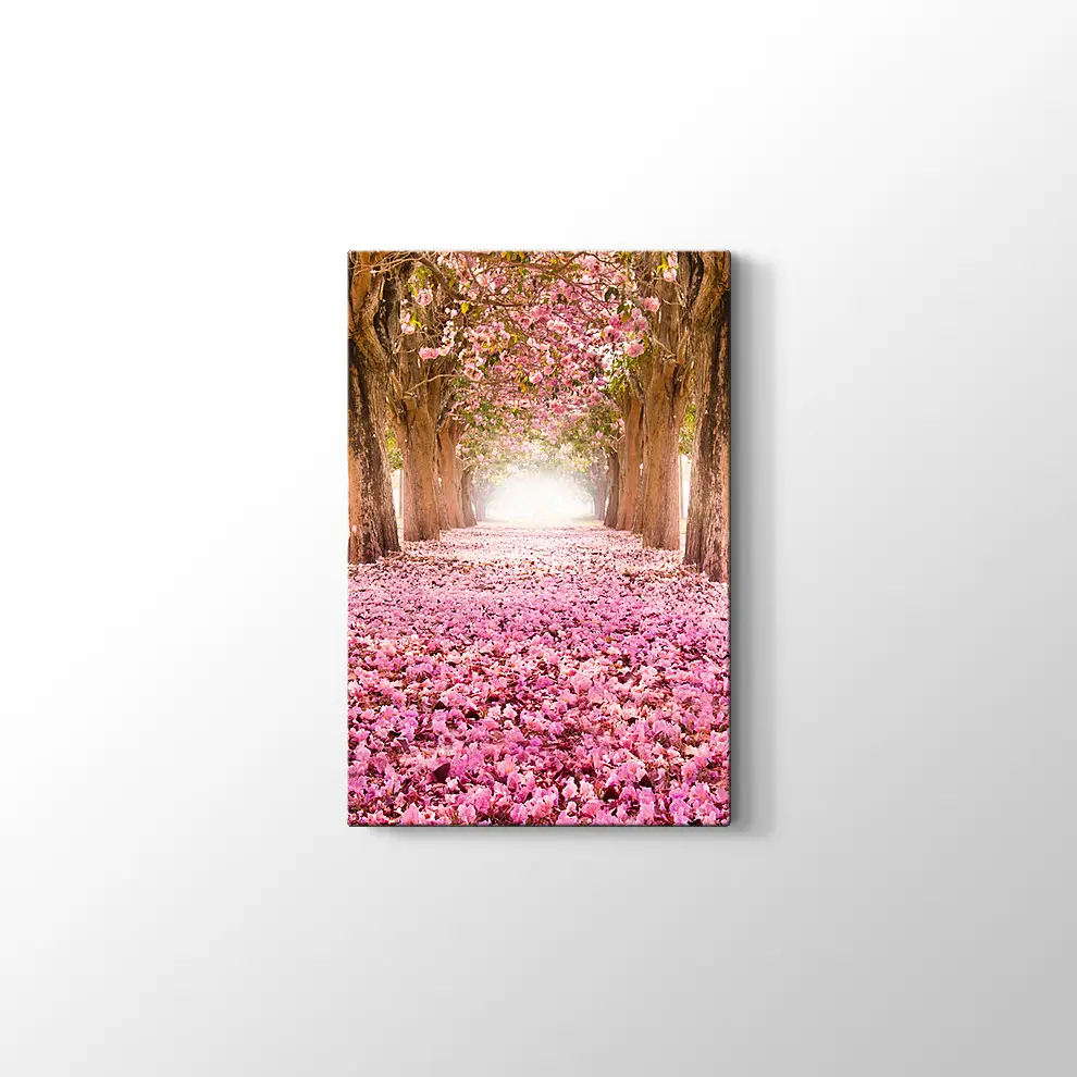 Kirazçiçeği Orman Yolu Kanvas Tablo