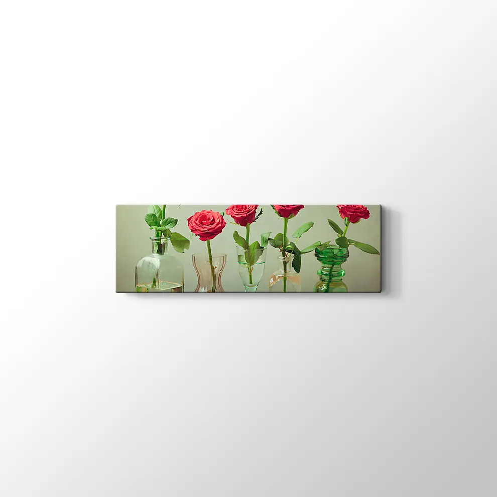 Vazolarda Güller Kanvas Tablo