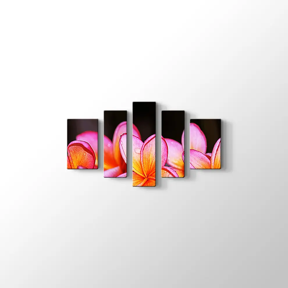 Islak Çiçekler Kanvas Tablo