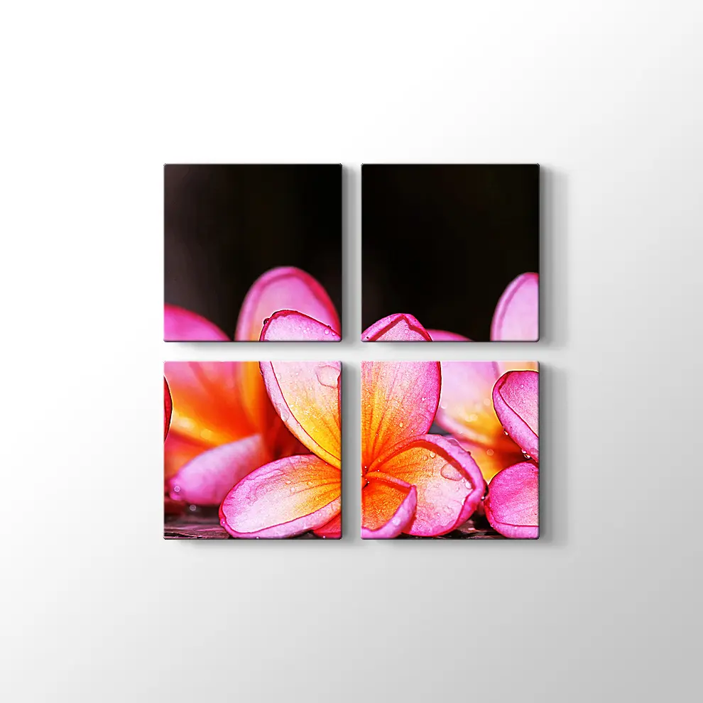 Islak Çiçekler Kanvas Tablo