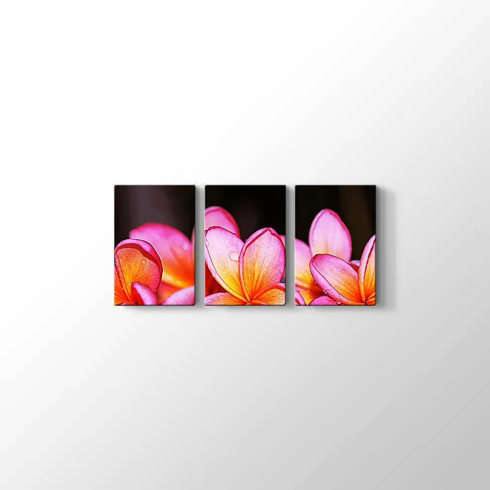 Islak Çiçekler Kanvas Tablo