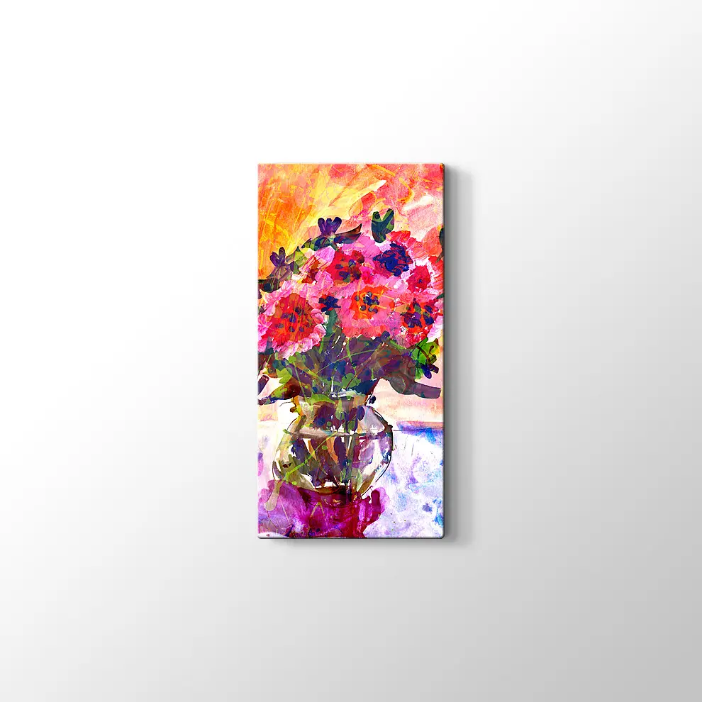 Vazodaki Çiçekler Kanvas Tablo