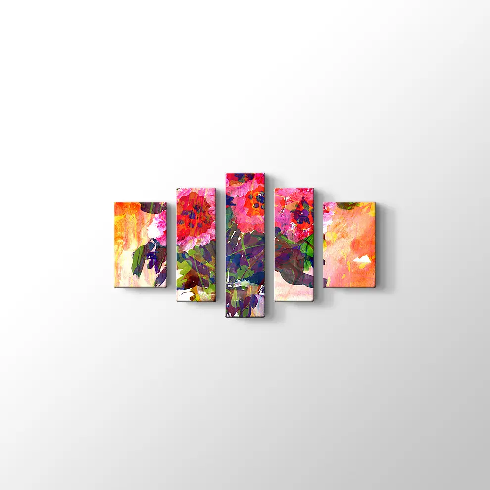 Vazodaki Çiçekler Kanvas Tablo