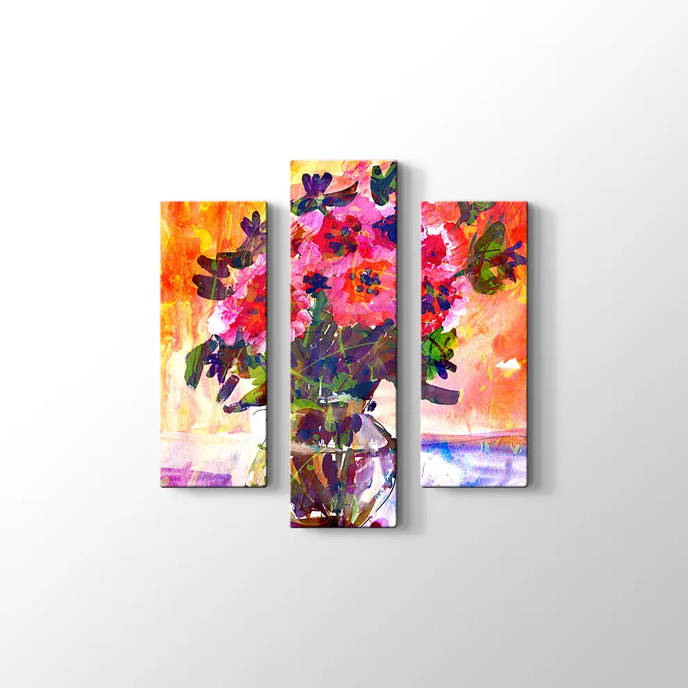 Vazodaki Çiçekler Kanvas Tablo