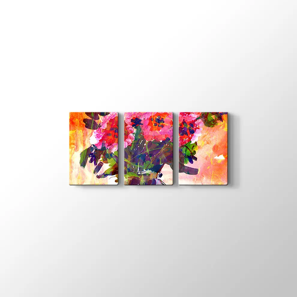 Vazodaki Çiçekler Kanvas Tablo