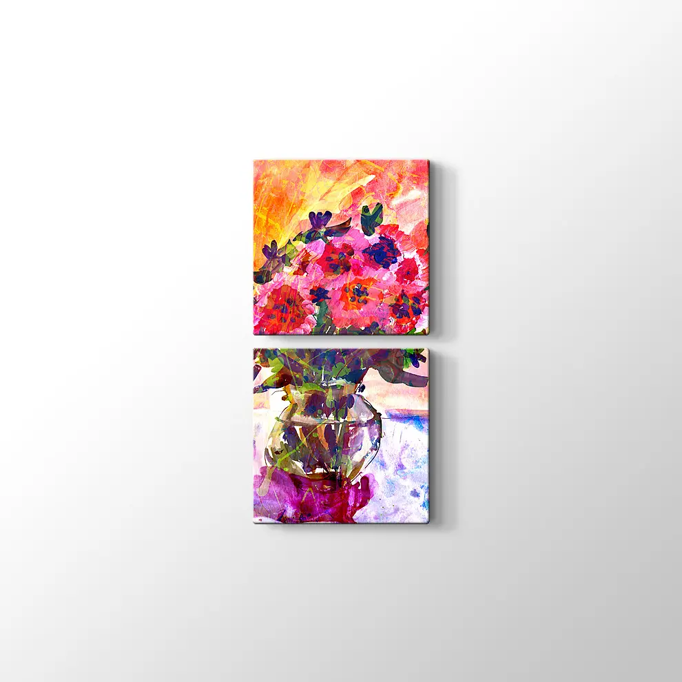Vazodaki Çiçekler Kanvas Tablo