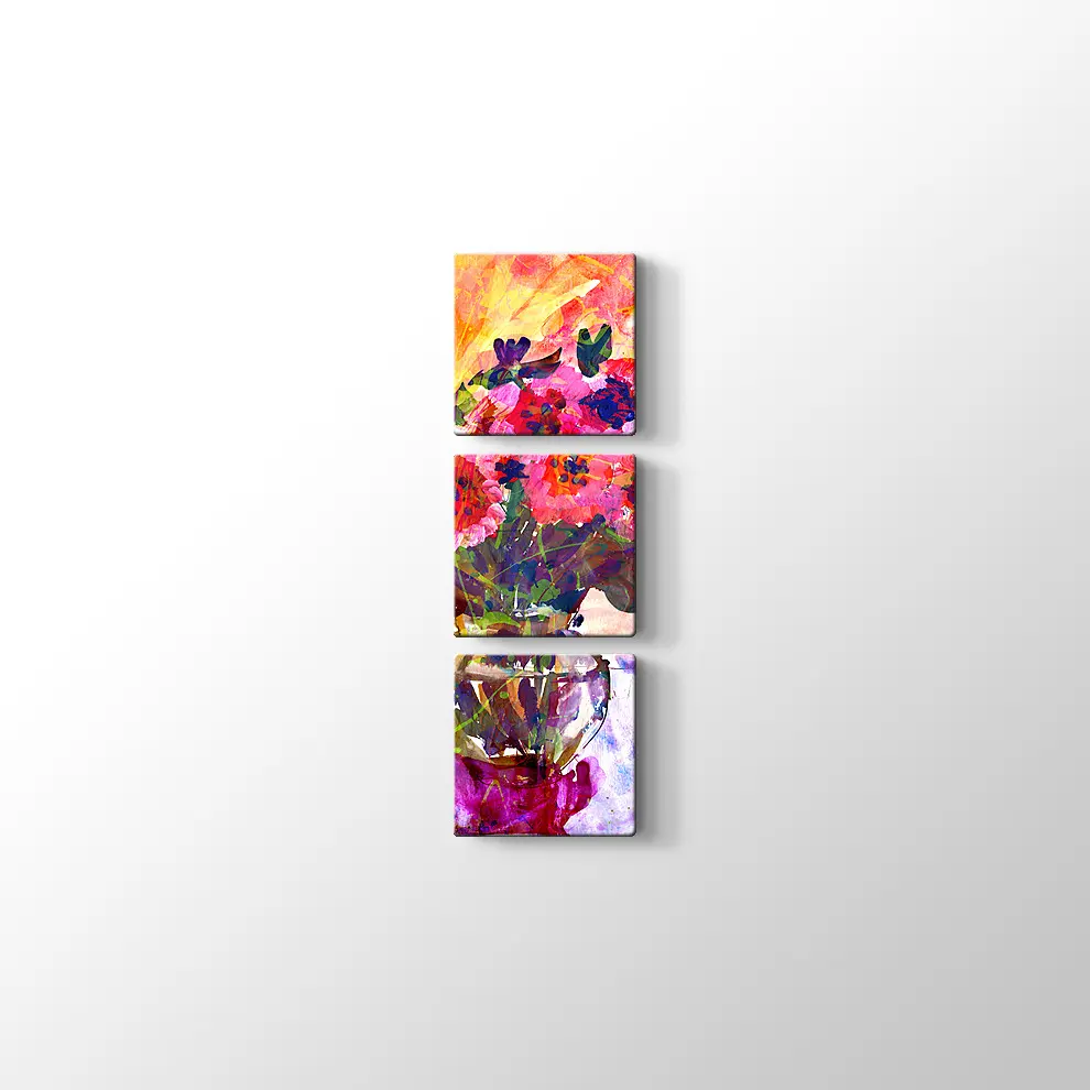 Vazodaki Çiçekler Kanvas Tablo