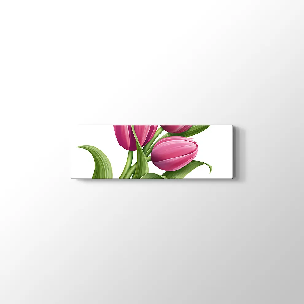 Pembe Lale Kanvas Tablo