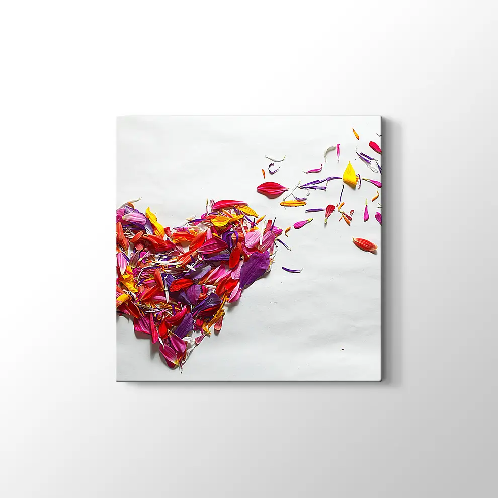 Çiçek Yaprakları Kanvas Tablo