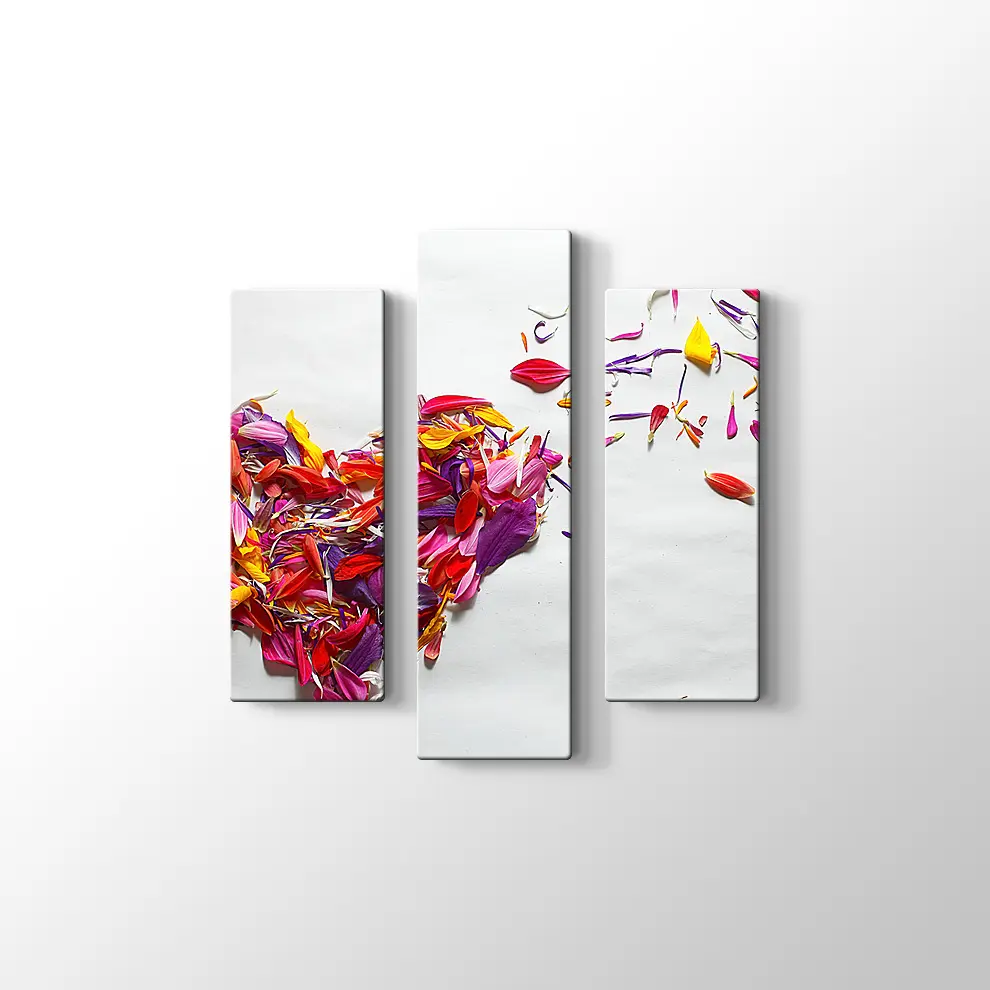 Çiçek Yaprakları Kanvas Tablo