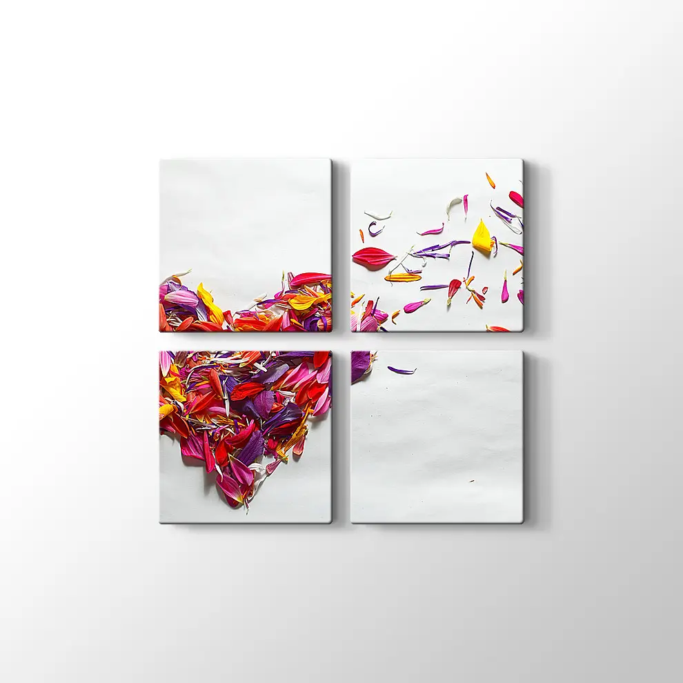 Çiçek Yaprakları Kanvas Tablo