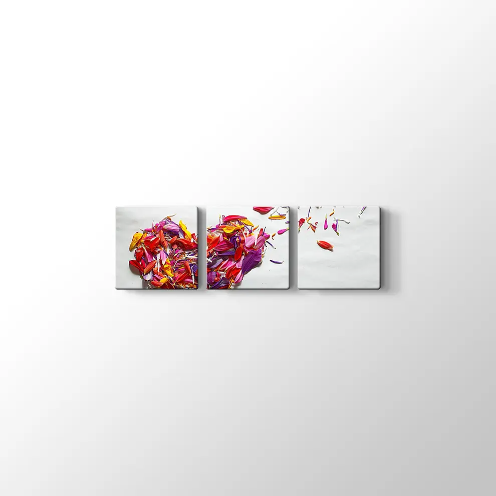 Çiçek Yaprakları Kanvas Tablo