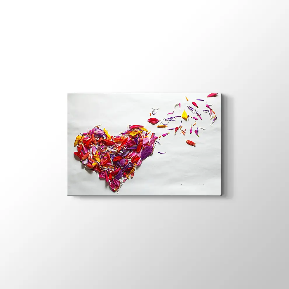 Çiçek Yaprakları Kanvas Tablo