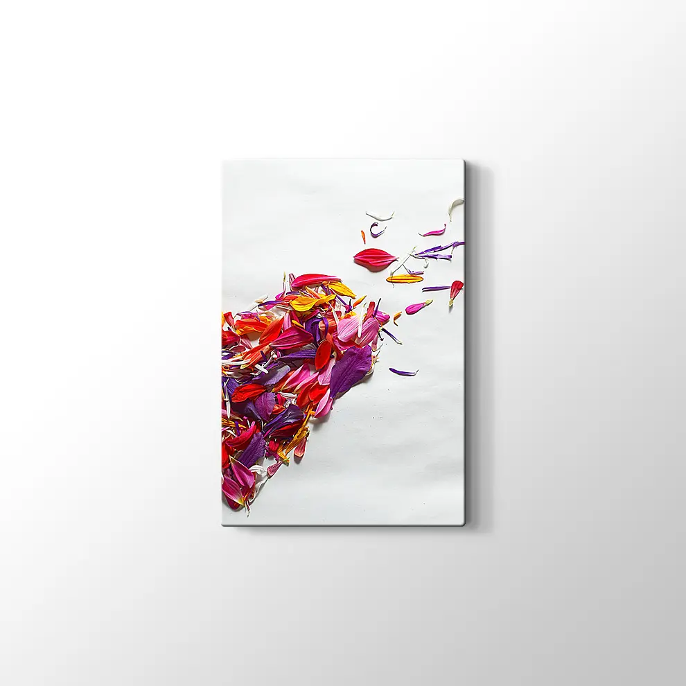 Çiçek Yaprakları Kanvas Tablo
