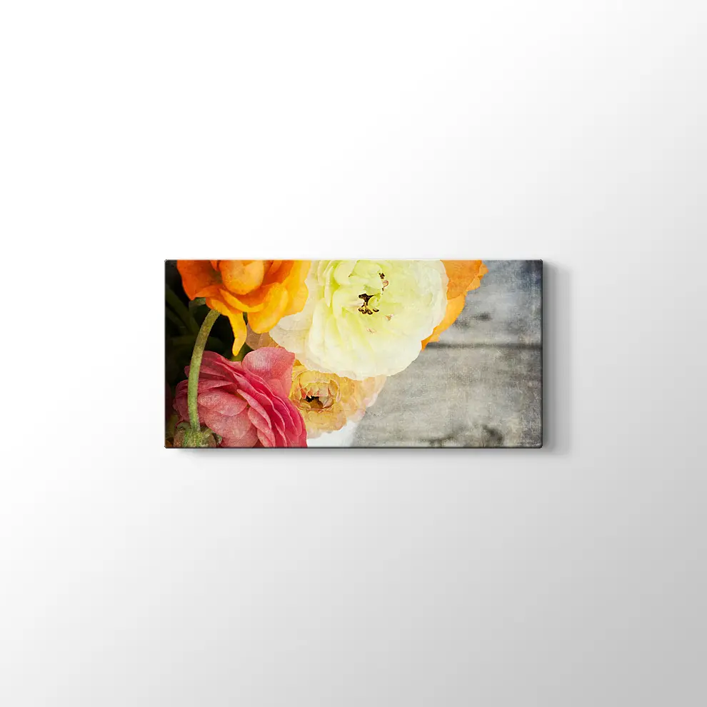 Renkli Güller Kanvas Tablo