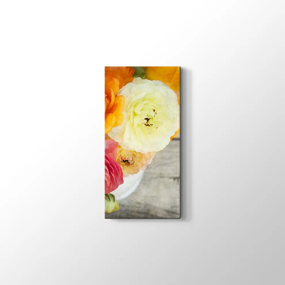 Renkli Güller Kanvas Tablo