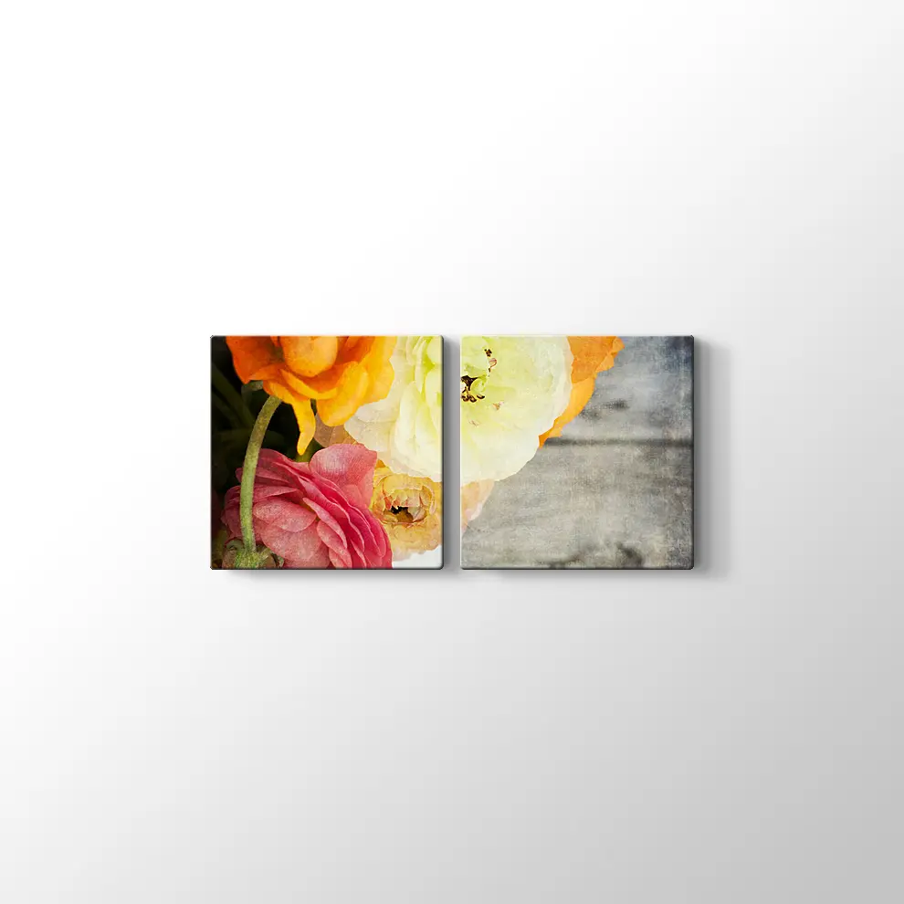 Renkli Güller Kanvas Tablo